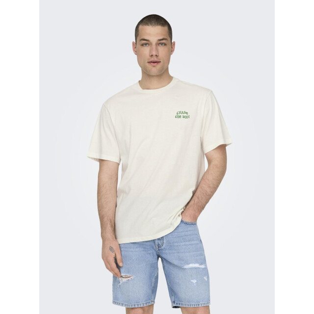 Only & Sons onsmace life rlx funny ss tee 22029465 cloud dancer 05011.198.0044 large