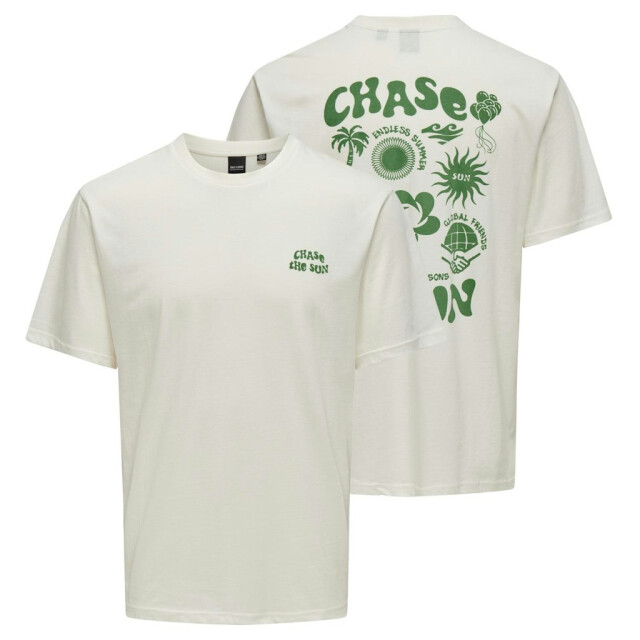 Only & Sons onsmace life rlx funny ss tee 22029465 cloud dancer 05011.198.0044 large