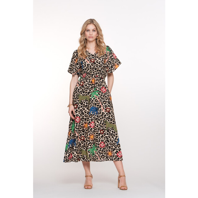 Geisha dress 57348-20 720 sand/green/blue 06313.820.0005 large