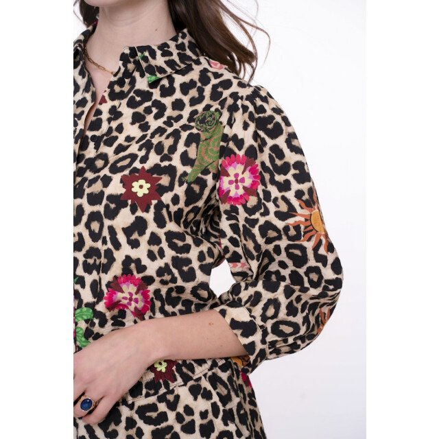 Geisha blouse 53491-20 720 sand/green/blue 06615.820.0095 large