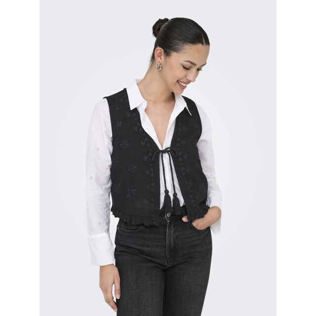 Only onljakiri linen s/l emb vest ptm 15346503 - 06010.991.0095 large