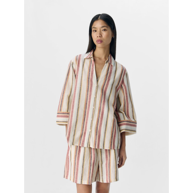 Object objkaren lo 3/4 flared shirt 139 23046853 sandshell 06615.820.0127 large