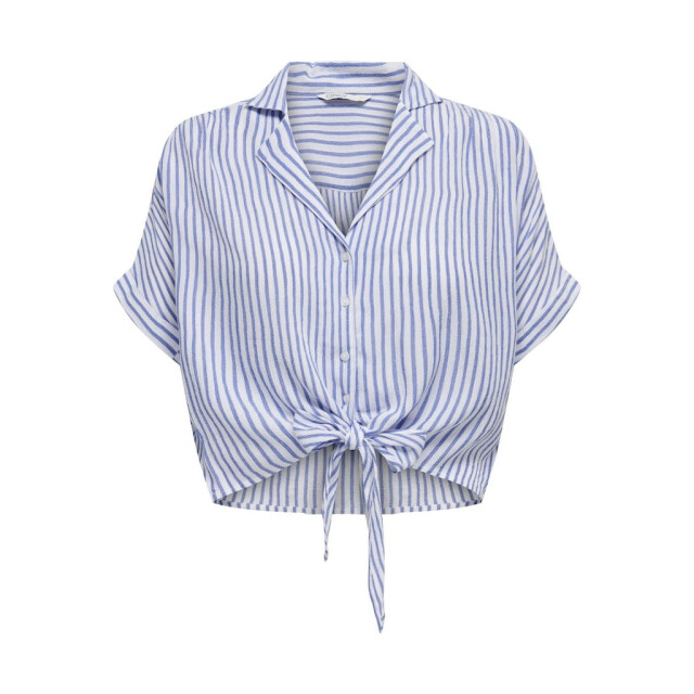 Only onlpaula life s/s tie shirt wvn noo 15281497 blue stripes 06613.241.0070 large