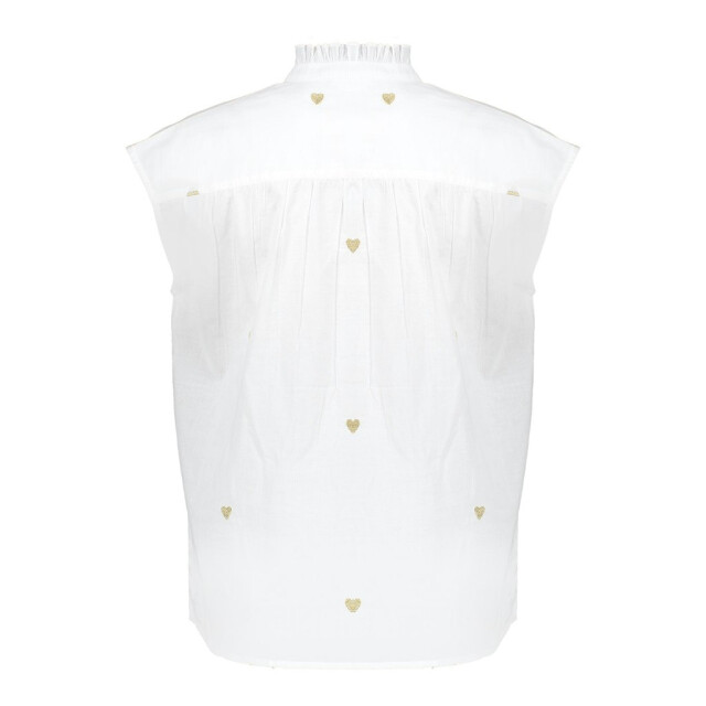 Geisha blouse lurex hearts 53341-81 10 off-white/ gold 06615.112.0113 large
