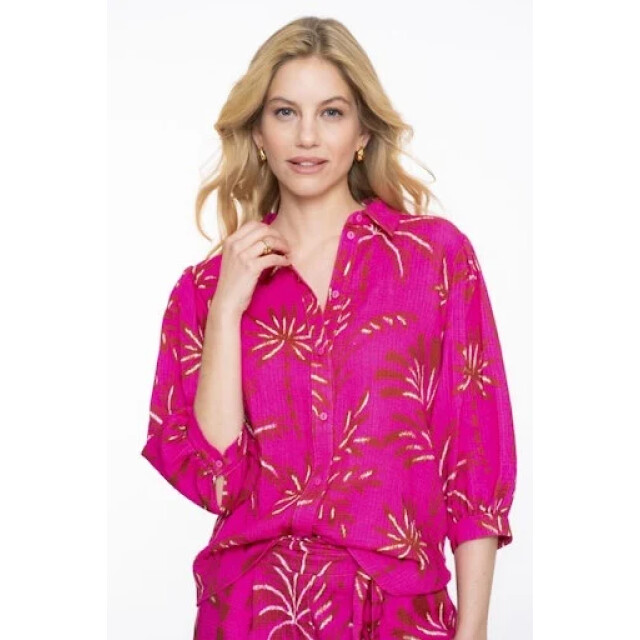Geisha 53488-20 445 blouse fuchsia/off-white 53488-20 445 large