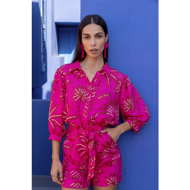 Geisha 53488-20 445 blouse fuchsia/off-white 53488-20 445 large