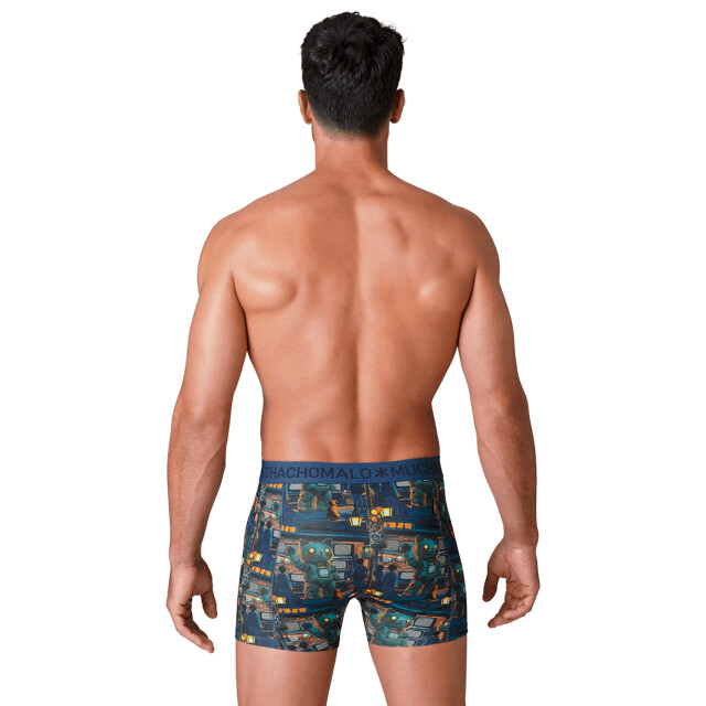 Muchachomalo Heren 12-pack boxershorts print/effen U-GOLDEN1010-14 large