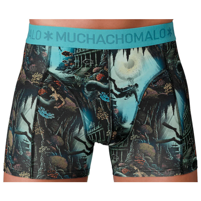 Muchachomalo Heren 12-pack boxershorts print/effen U-GOLDEN1010-14 large