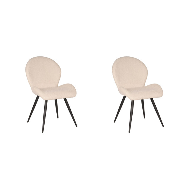 Label51 eetkamerstoel sky 51x64x87cm ivoor set van 2 3187630 large