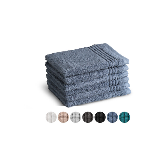 Phlox Washandjes set 16x21 cm 6 stuks 600 g/m2 zacht katoen supreme 2825614 large