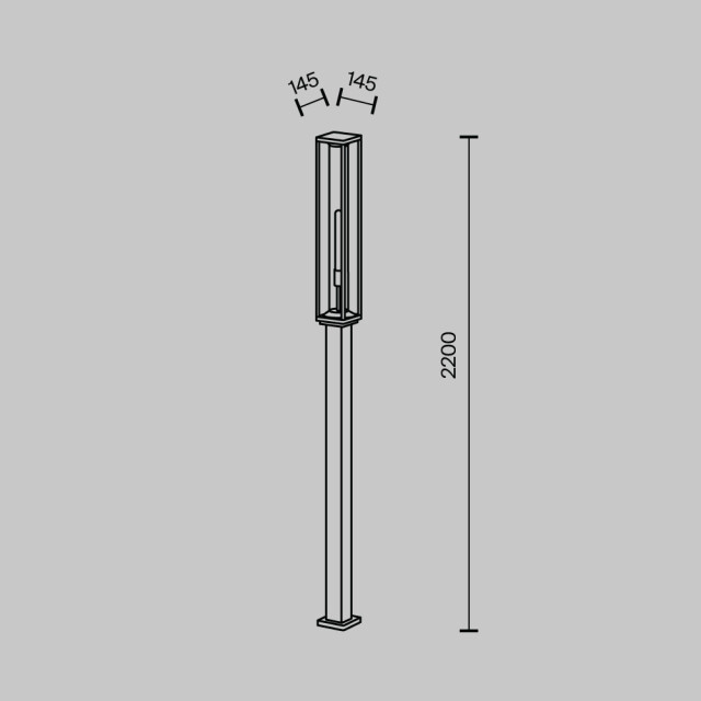 Maytoni Outdoor landschapsverlichting cell grafiet 3004428 large