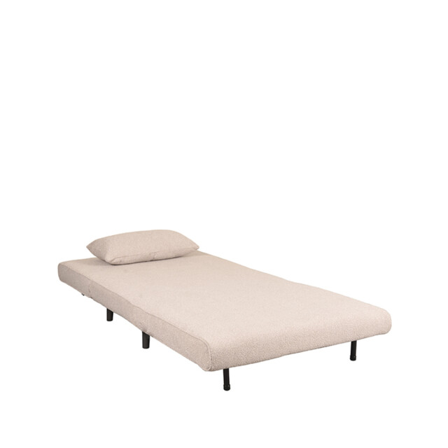 Label51 Slaapbank single naturel boucle single | zwarte poot 3187678 large