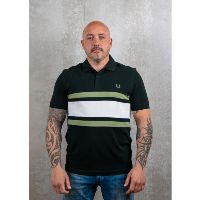 Fred Perry Panelled polo shirt 110.40.0313 large