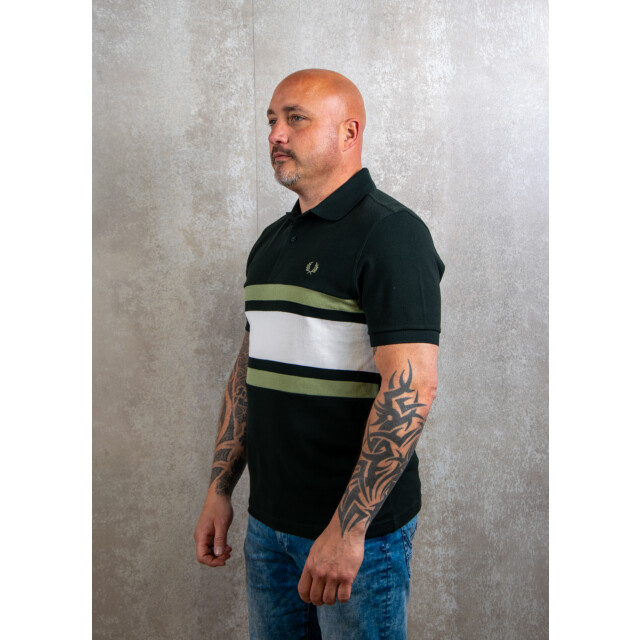 Fred Perry Panelled polo shirt 110.40.0313 large