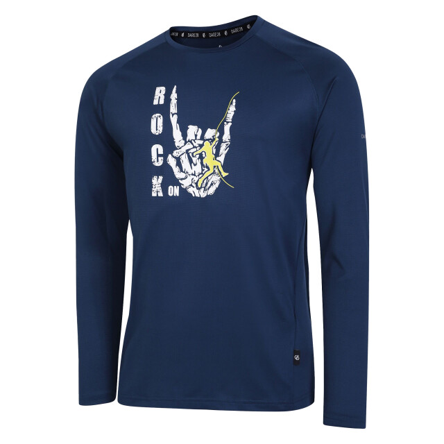 Dare2b Heren tech rock on t-shirt met lange mouwen UTRG11945_moonlightdenim large