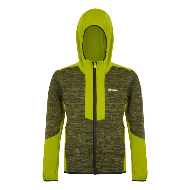 Regatta Kinder/kids dissolver x fleece full zip hoodie UTRG12008_nephritegreengrenoblegreen large