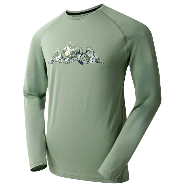 Dare2b Heren tech ii mountain t-shirt met lange mouwen UTRG11933_hedgegreen large
