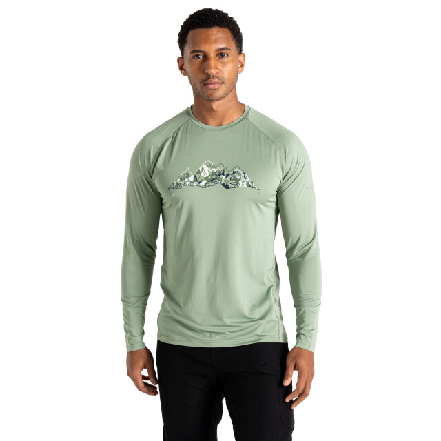 Dare2b Heren tech ii mountain t-shirt met lange mouwen UTRG11933_hedgegreen large