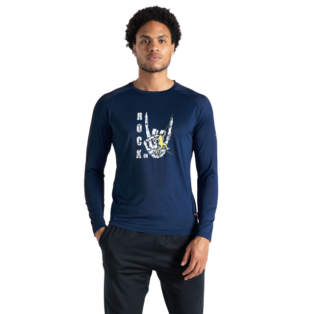 Dare2b Heren tech rock on t-shirt met lange mouwen UTRG11945_moonlightdenim large