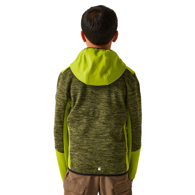 Regatta Kinder/kids dissolver x fleece full zip hoodie UTRG12008_nephritegreengrenoblegreen large