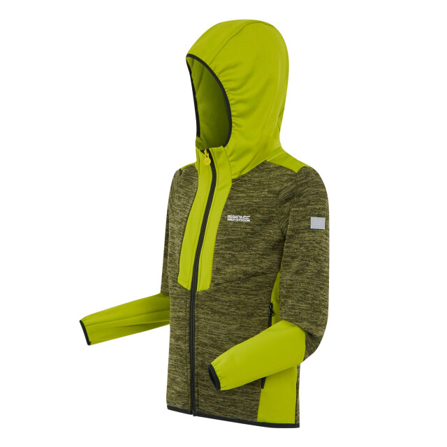 Regatta Kinder/kids dissolver x fleece full zip hoodie UTRG12008_nephritegreengrenoblegreen large