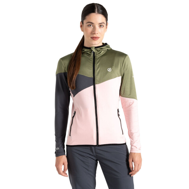 Dare2b Dames convey iii core stretch midlayer UTRG12050_olivinegreencrystalrose large