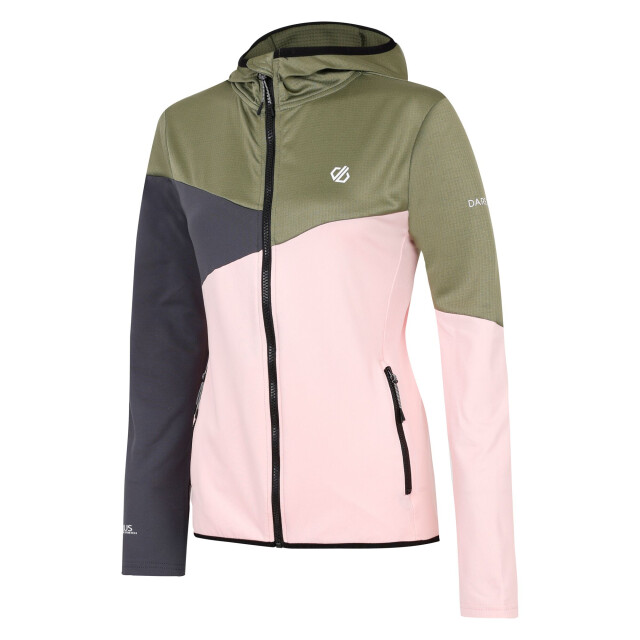 Dare2b Dames convey iii core stretch midlayer UTRG12050_olivinegreencrystalrose large