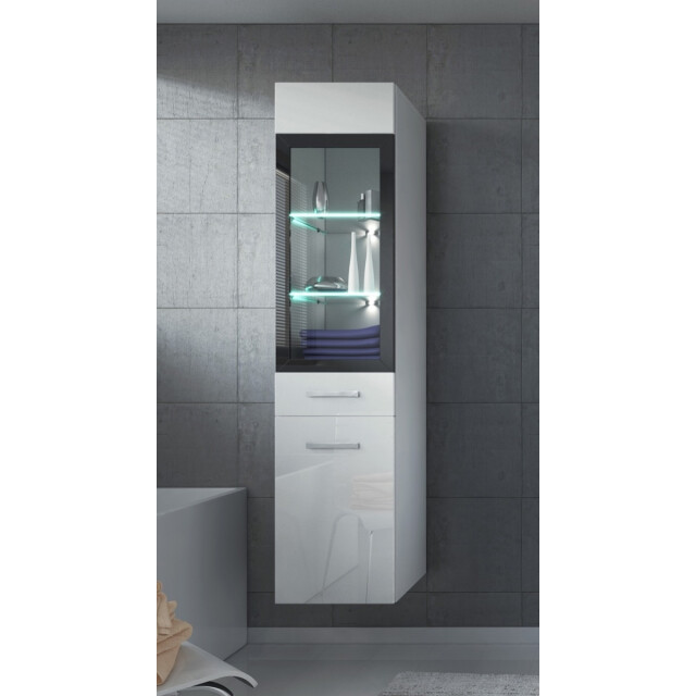 Badplaats Badkamerkast rio 30 x 30 x 131 cm wit hoogglans hangende kolomkast 3181275 large