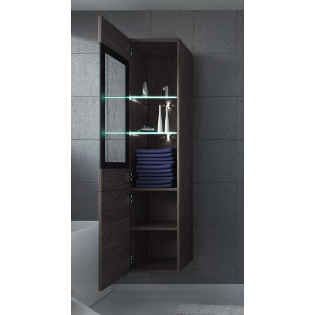 Badplaats Badkamerkast rio 30 x 30 x 131 cm grijs hangende kolomkast 3181277 large