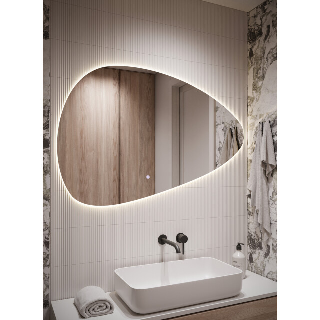 Badplaats Badkamerspiegel sona led 118 x 78 cm led verlichting badkamer 3180896 large