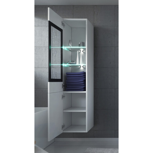 Badplaats Badkamerkast rio 30 x 30 x 131 cm wit hoogglans hangende kolomkast 3181275 large