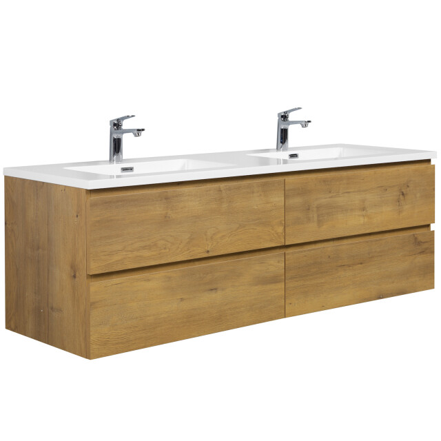Badplaats Badkamermeubel set angela 160cm - badmeubel met wastafel 3181137 large