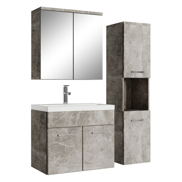 Badplaats Badkamermeubel set montreal 60 cm beton grijs badmeubel met 3181064 large