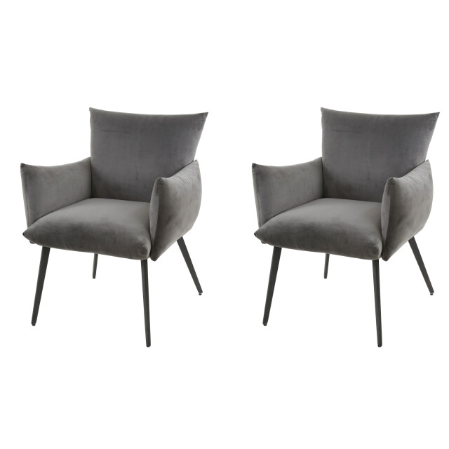 Hoyz eetkamerfauteuil lobby antraciet velours 2877518 large