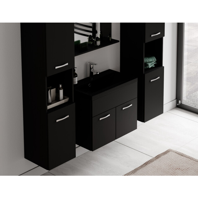 Badplaats Badkamermeubel set montreal xl 60 x 35 cm mat zwart badmeubel met 3181102 large