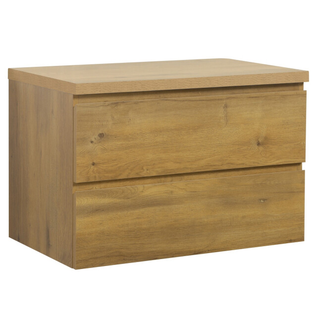 Badplaats Bovenblad angela 80 x 48 x 3,5 cm eiken wastafelblad voor 3183081 large