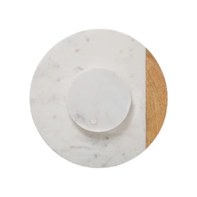 Casa di Elturo Draaiplateau serveerplank marble draaischijf van 100%marmer & hout - Ø30cm 1360921 large