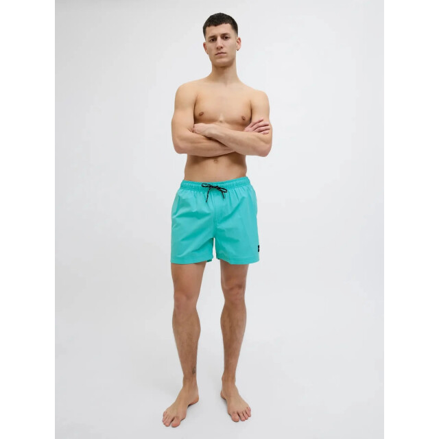 Jack & Jones Heren zwemshort jpstmaui jjswim effen turquoise 12272776-Scuba Blue large