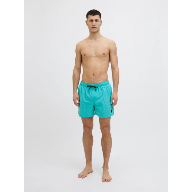Jack & Jones Heren zwemshort jpstmaui jjswim effen turquoise 12272776-Scuba Blue large