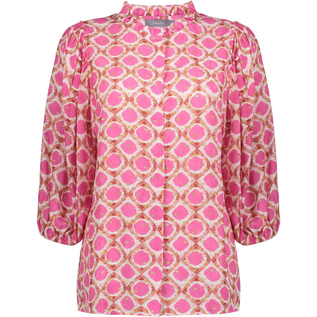 Geisha Blouse off-white & pink 53459-20-000010 large