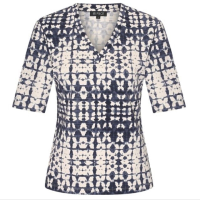 Mi Piace Travelltop 202271 ecru 202271 navy ecru print large