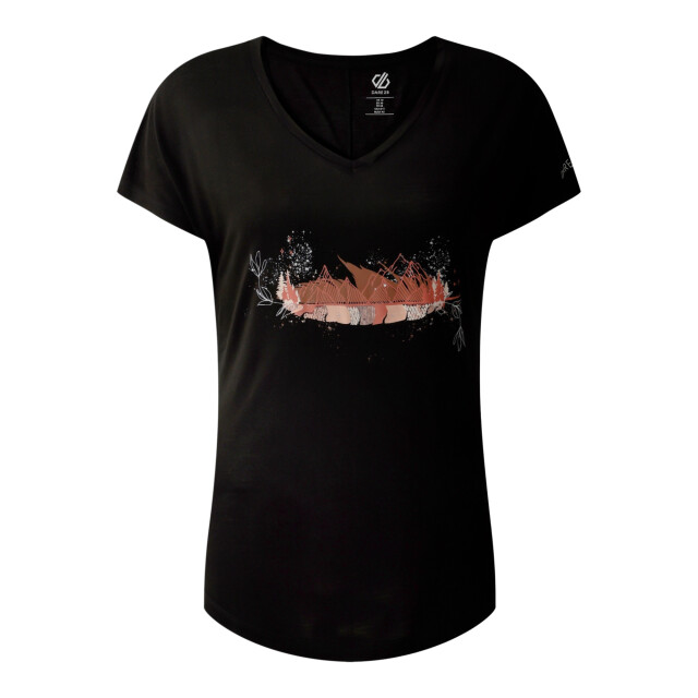 Dare2b Dames serene veer bamboe t-shirt UTRG11932_black large