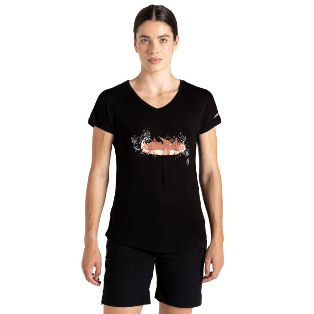 Dare2b Dames serene veer bamboe t-shirt UTRG11932_black large