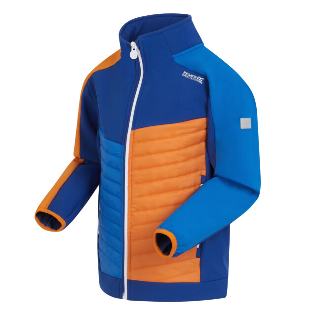 Regatta Childrens/kids brynden gewatteerde full zip soft shell jas UTRG12021_newroyalpersimmon large