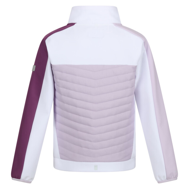 Regatta Childrens/kids brynden gewatteerde full zip soft shell jas UTRG12021_whitelilacfrost large