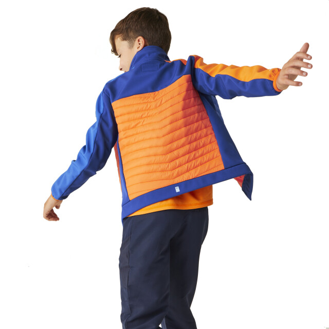 Regatta Childrens/kids brynden gewatteerde full zip soft shell jas UTRG12021_newroyalpersimmon large