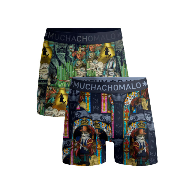 Muchachomalo Jongens 2-pack boxershorts pussboots wizardoz PUSSBOOTSWIZARDOZ1010-04J large