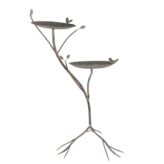 Clayre & Eef Vogelvoederbak 38x43x78 cm bruin metaal 3188445 large