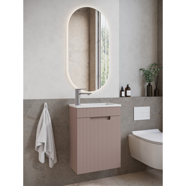 Badplaats Toiletmeubel thermis 40 x 22 cm mat fonteinmeubel met witte 3181028 large