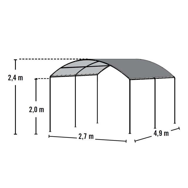 ShelterLogic ® carport monarch folie carport 490x270x240 cm - 3188488 large